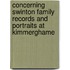 Concerning Swinton Family Records And Portraits At Kimmerghame