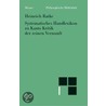 Systematisches Handlexikon zu Kants Kritik der reinen Vernunft by Heinrich Ratke