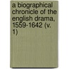 A Biographical Chronicle Of The English Drama, 1559-1642 (V. 1) by Frederick Gard Fleay