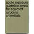 Acute Exposure Guideline Levels For Selected Airborne Chemicals