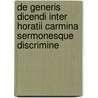 De Generis Dicendi Inter Horatii Carmina Sermonesque Discrimine door Gerhard Beste