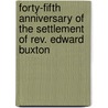 Forty-Fifth Anniversary Of The Settlement Of Rev. Edward Buxton door N.H.) Congregational Church (Webster