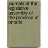 Journals Of The Legislative Assembly Of The Province Of Ontario door Onbekend