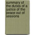 Summary Of The Duties Of A Justice Of The Peace Out Of Sessions