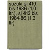 Suzuki Sj 410 Bis 1986 (1,0 Ltr.), Sj 413 Bis 1984-86 (1,3 Ltr) door Onbekend