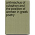Antimachus Of Colophon And The Position Of Women In Greek Poetry