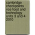 Cambridge Checkpoints Vce Food And Technology Units 3 And 4 2010
