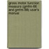 Gross Motor Function Measure (Gmfm-66 And Gmfm-88) User's Manual