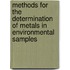 Methods for the Determination of Metals in Environmental Samples