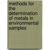 Methods for the Determination of Metals in Environmental Samples door Us Environmental Protection Agency
