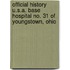Official History U.S.A. Base Hospital No. 31 Of Youngstown, Ohio