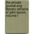 The Private Journal Ang Literary Remains Of John Byrom, Volume I