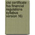 Cisi Certificate - Fsa Financial Regulations Syllabus Version 16)