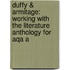 Duffy & Armitage: Working With The Literature Anthology For Aqa A