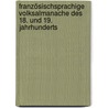 Französischsprachige Volksalmanache des 18. und 19. Jahrhunderts by Susanne Greilich