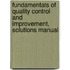 Fundamentals of Quality Control and Improvement, Solutions Manual