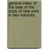 General Index Of The Laws Of The State Of New York In Two Volumes door New York