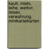 Kaufr, Mietv, Leihe, Werkvr, Reisev, Verwahrung. Minikarteikarten by Unknown