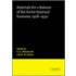 Materials for a Balance of the Soviet National Economy, 1928-1930