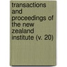 Transactions And Proceedings Of The New Zealand Institute (V. 20) door New Zealand Institute