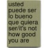 Usted Puede Ser Lo Bueno Que Quiera Ser/It's Not How Good You Are