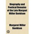 Biography And Poetical Remains Of The Late Margaet Miller Davidson