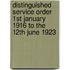 Distinguished Service Order 1st January 1916 To The 12th June 1923
