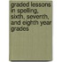 Graded Lessons In Spelling, Sixth, Seventh, And Eighth Year Grades