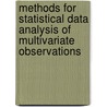 Methods for Statistical Data Analysis of Multivariate Observations by Ramanathan Gnanadesikan