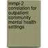 Mmpi-2 Correlation For Outpatient Community Mental Health Settings