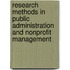 Research Methods in Public Administration and Nonprofit Management