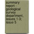 Summary Report - Geological Survey Department, Issues 1-3; Issue 5
