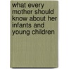 What Every Mother Should Know About Her Infants And Young Children door Charles Gilmore Kerley