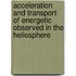 Acceleration and Transport of Energetic Observed in the Heliosphere