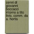 Cenni Di Giovanni Boccacci Intorno A Tito Livio, Comm. Da A. Hortis