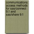 Communications Access Methods For Sas/connect 9.1 And Sas/share 9.1