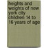 Heights And Weights Of New York City Children 14 To 16 Years Of Age