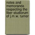 Notes And Memoranda Respecting The Liber Studiorum Of J.M.W. Turner