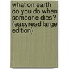 What on Earth Do You Do When Someone Dies? (Easyread Large Edition) by Trevor Romain