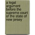 A Legal Argument Before The Supreme Court Of The State Of New Jersey