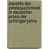 Aspekte der Zweistaatlichkeit in deutscher Prosa der achtziger Jahre