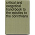 Critical And Exegetical Hand-Book To The Epistles To The Corinthians