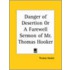 Danger Of Desertion Or A Farewell Sermon Of Mr. Thomas Hooker (1641)