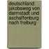 Deutschland: Jakobsweg von Darmstadt und Aschaffenburg nach Freiburg