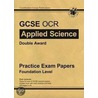 Gcse Applied Science (Double Award) Ocr Practice Papers - Foundation door Richards Parsons