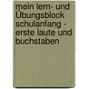 Mein Lern- und Übungsblock Schulanfang - Erste Laute und Buchstaben door Christine Pätz