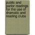 Public And Parlor Readings For The Use Of Dramatic And Reading Clubs