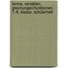 Terme, Variablen, Gleichungen/Funktionen. 7./8. Klasse. Schülerheft door Johanna Harnischfeger