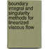 Boundary Integral And Singularity Methods For Linearized Viscous Flow