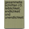 Gesammelte Schriften I/3. Leiblichkeit, Endlichkeit und Unendlichkeit door Bernhard Welte